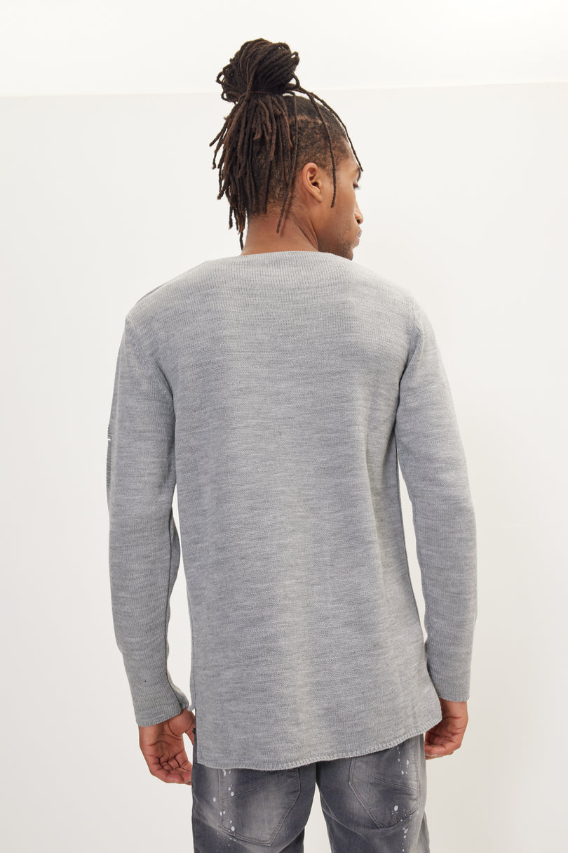 Men's Distorted Sweater - Grey | Ron Tomson