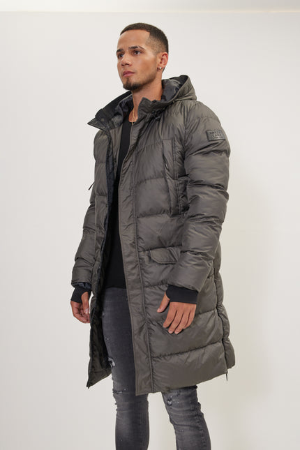 Men's Long Hooded Parka - Anthracite | Ron Tomson