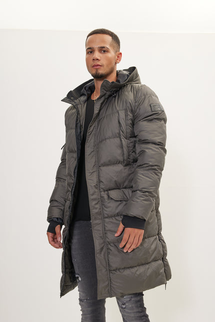 Men's Long Hooded Parka - Anthracite | Ron Tomson