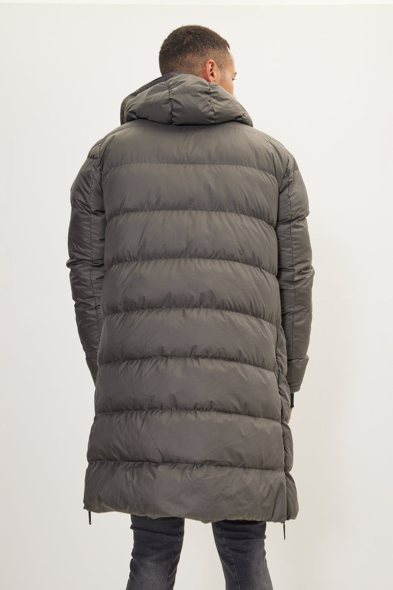 Men's Long Hooded Parka - Anthracite | Ron Tomson