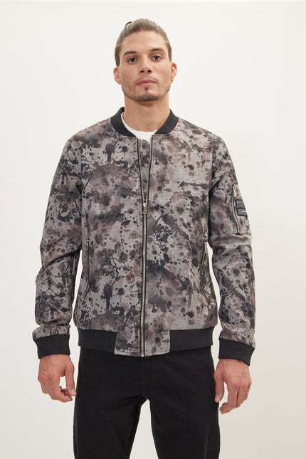 Men's Abstract Bomber - Camouflage | Ron Tomson