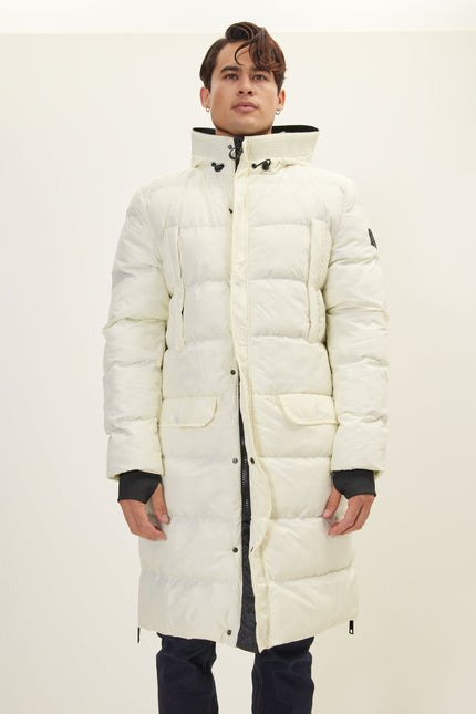 Men's Oversized Hooded Parka - Off-White | Ron Tomson