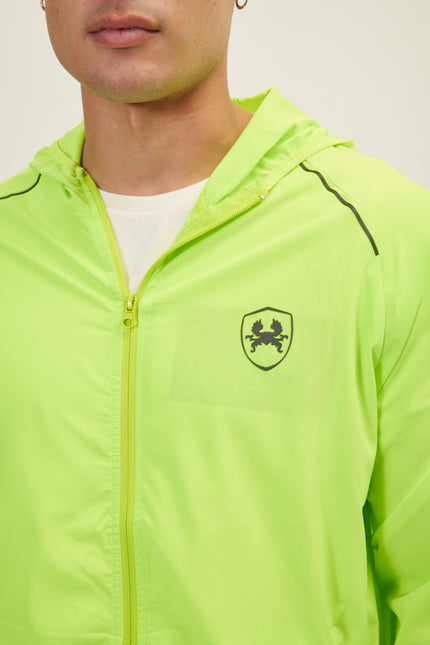 Men's Fixed-Hood Puffer Jacket - Neon Yellow | Ron Tomson