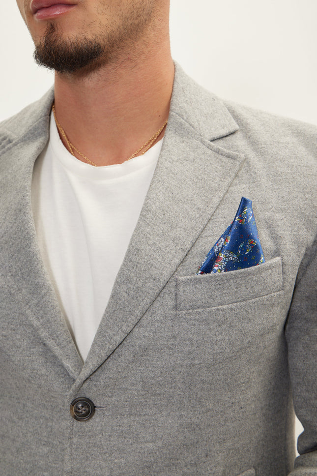 Men's Single-Breasted Wool Overcoat - Grey | Ron Tomson