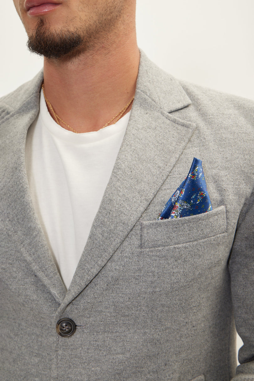 Men's Single-Breasted Wool Overcoat - Grey | Ron Tomson