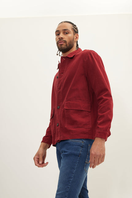 Canvas Work Jacket - Bordeaux