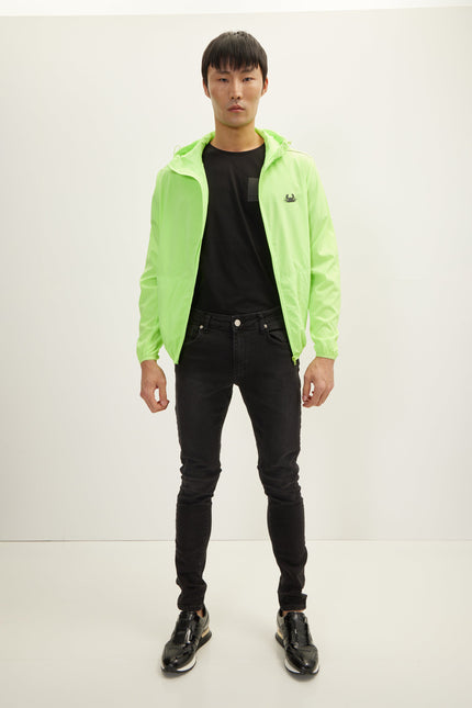 Men's Hooded Rain Jacket - Neon Yellow | Ron Tomson