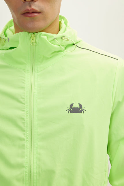 Men's Hooded Rain Jacket - Neon Yellow | Ron Tomson