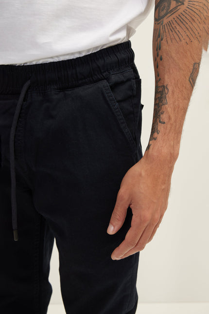 Men's Chino Cotton Jogger Pants - Navy | Ron Tomson