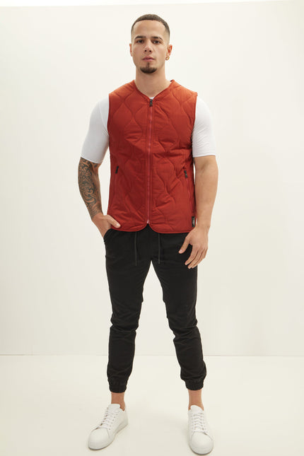Men's Full-Zip Tailored Vest - Tile | Ron Tomson