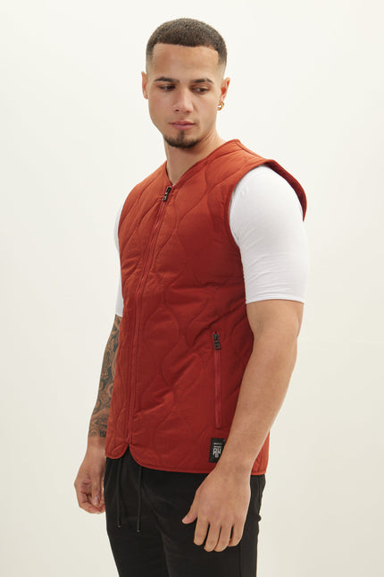 Men's Full-Zip Tailored Vest - Tile | Ron Tomson