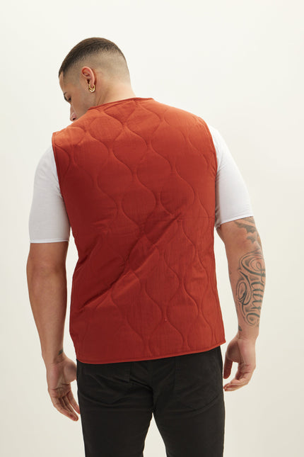 Men's Full-Zip Tailored Vest - Tile | Ron Tomson
