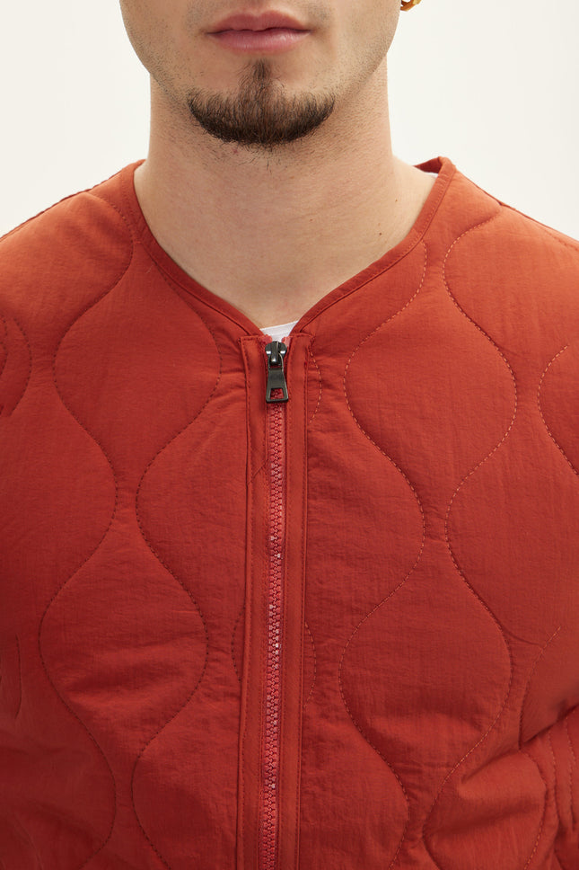 Men's Full-Zip Tailored Vest - Tile | Ron Tomson