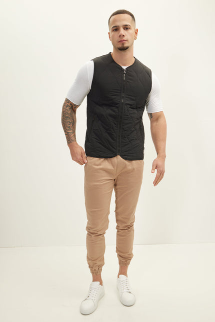 Men's Full-Zip Vest - Black | Ron Tomson