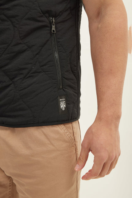 Men's Full-Zip Vest - Black | Ron Tomson