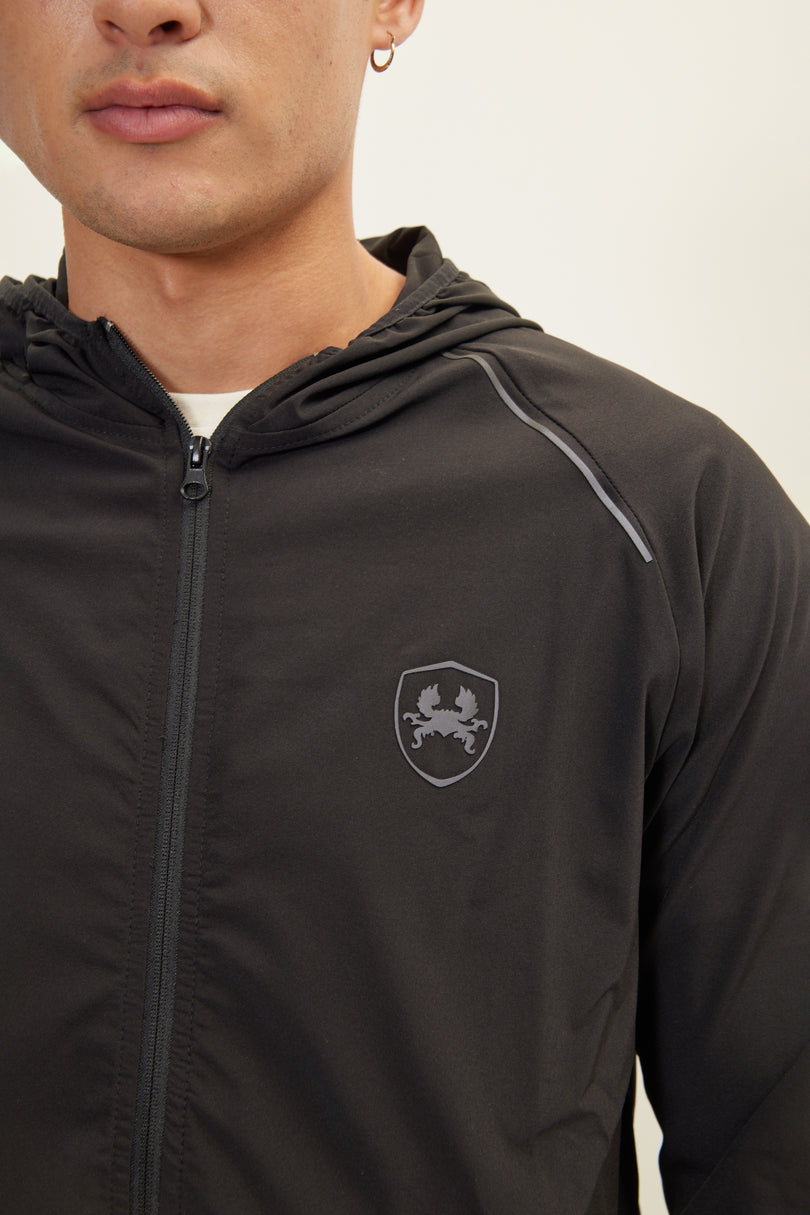 Men's Full-Zip Bomber - Black | Ron Tomson