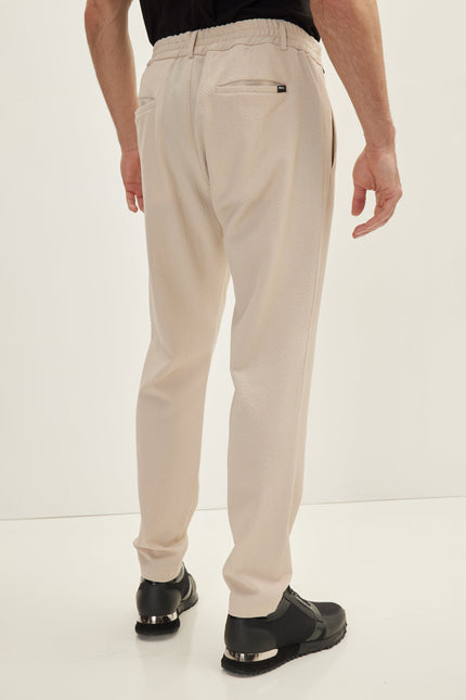 Men's Drawstring Casual Pants - Stone | Ron Tomson