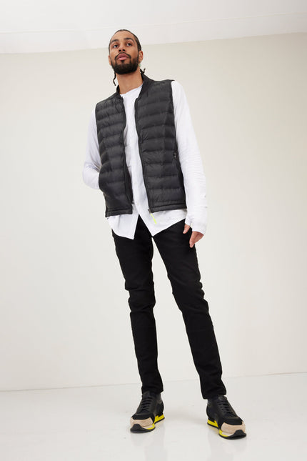 Men's Puffer Vest - Black | Ron Tomson