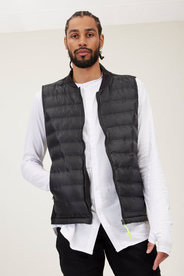 Men's Puffer Vest - Black | Ron Tomson