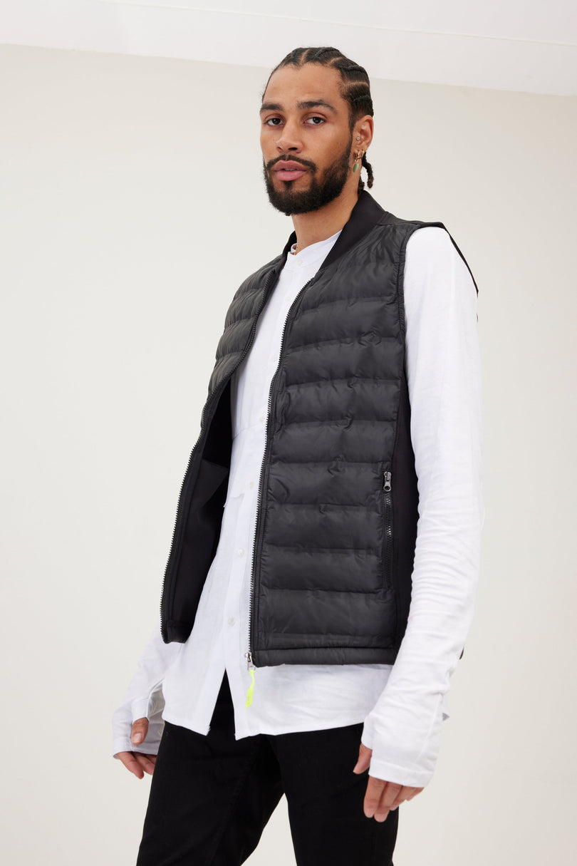 Men's Puffer Vest - Black | Ron Tomson