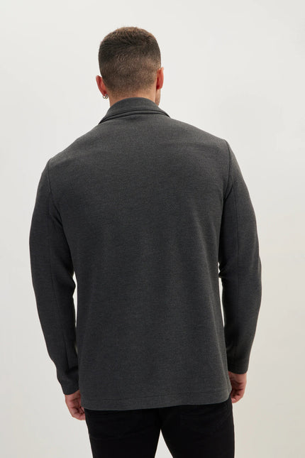 Men's Sleek Shirt Jacket - Anthracite | Ron Tomson
