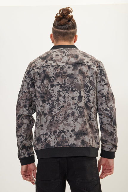 Men's Abstract Bomber - Camouflage | Ron Tomson