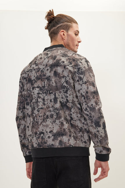 Men's Abstract Bomber - Camouflage | Ron Tomson