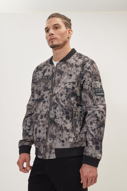 Men's Abstract Bomber - Camouflage | Ron Tomson