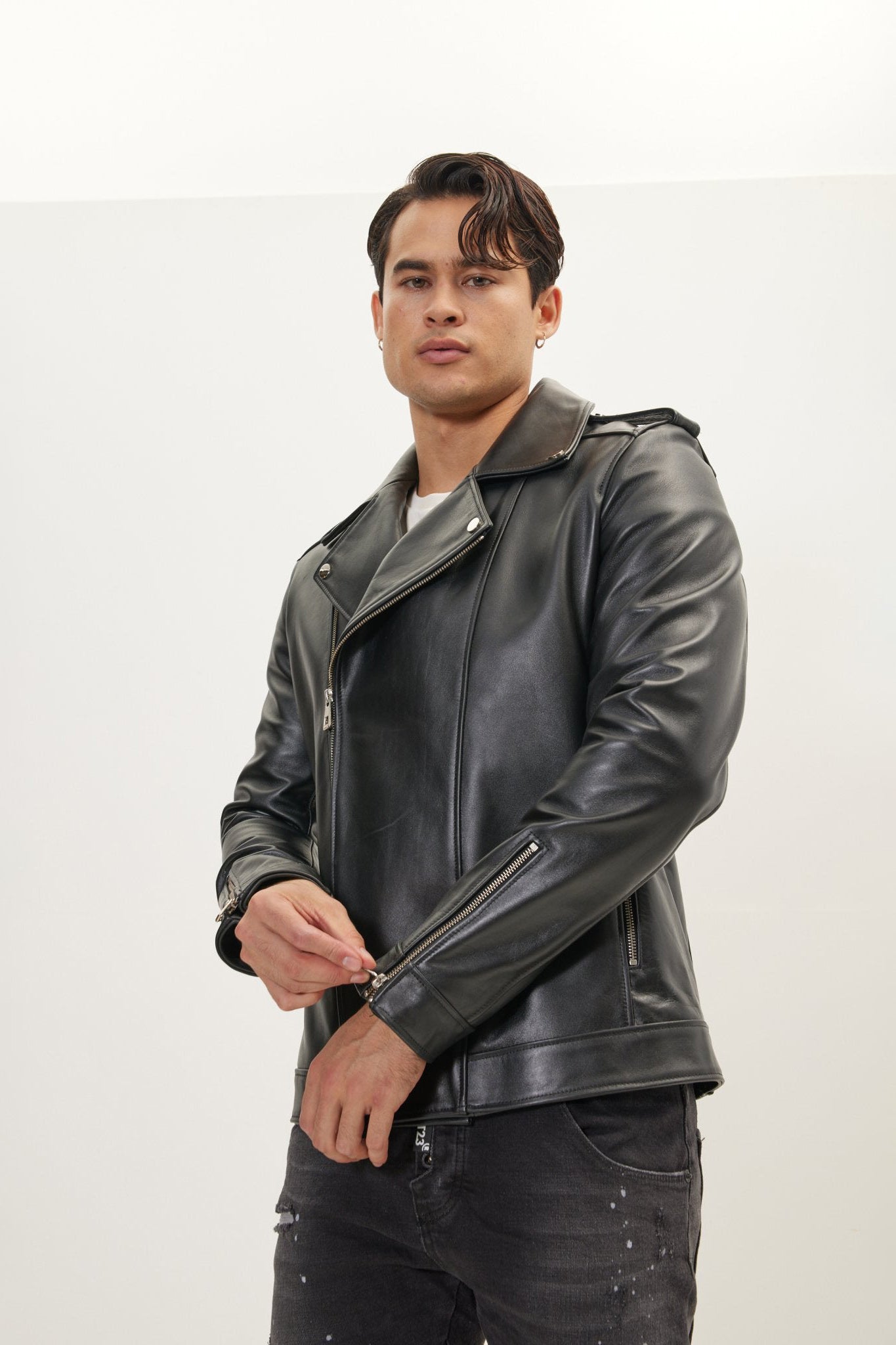 ジャケット・アウター T/SEHNE IMG_9085.JPG?format=1000w JACKET LEATHER ASYMMETRIC ジャケット・アウター