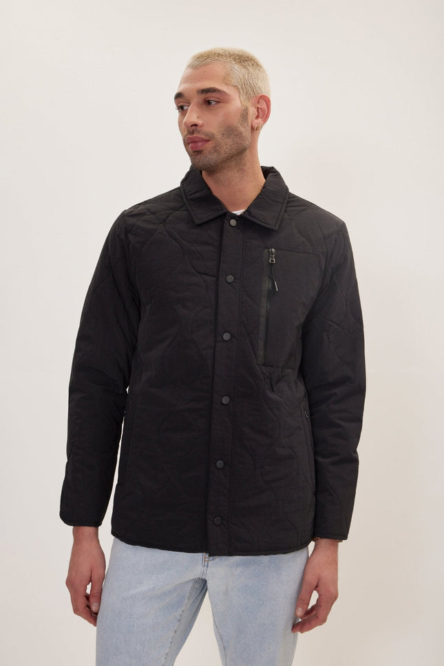 Men's Camo Chore Coat - Black | Ron Tomson