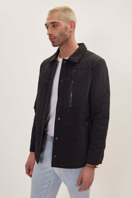 Men's Camo Chore Coat - Black | Ron Tomson