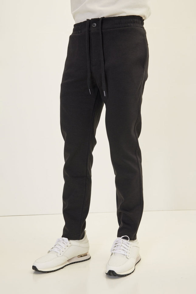 Men's Drawstring Joggers - Black | Ron Tomson