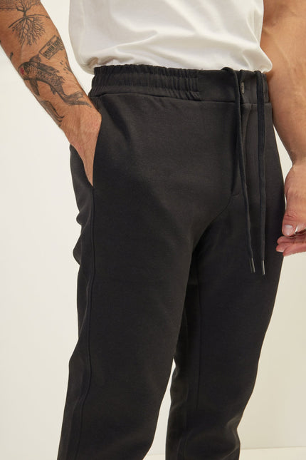 Men's Drawstring Joggers - Black | Ron Tomson