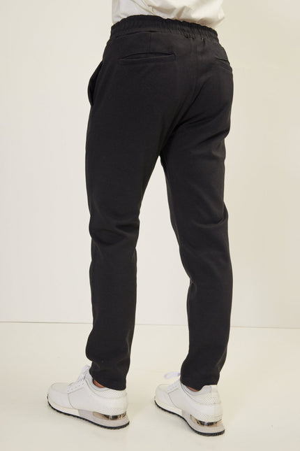 Men's Drawstring Joggers - Black | Ron Tomson