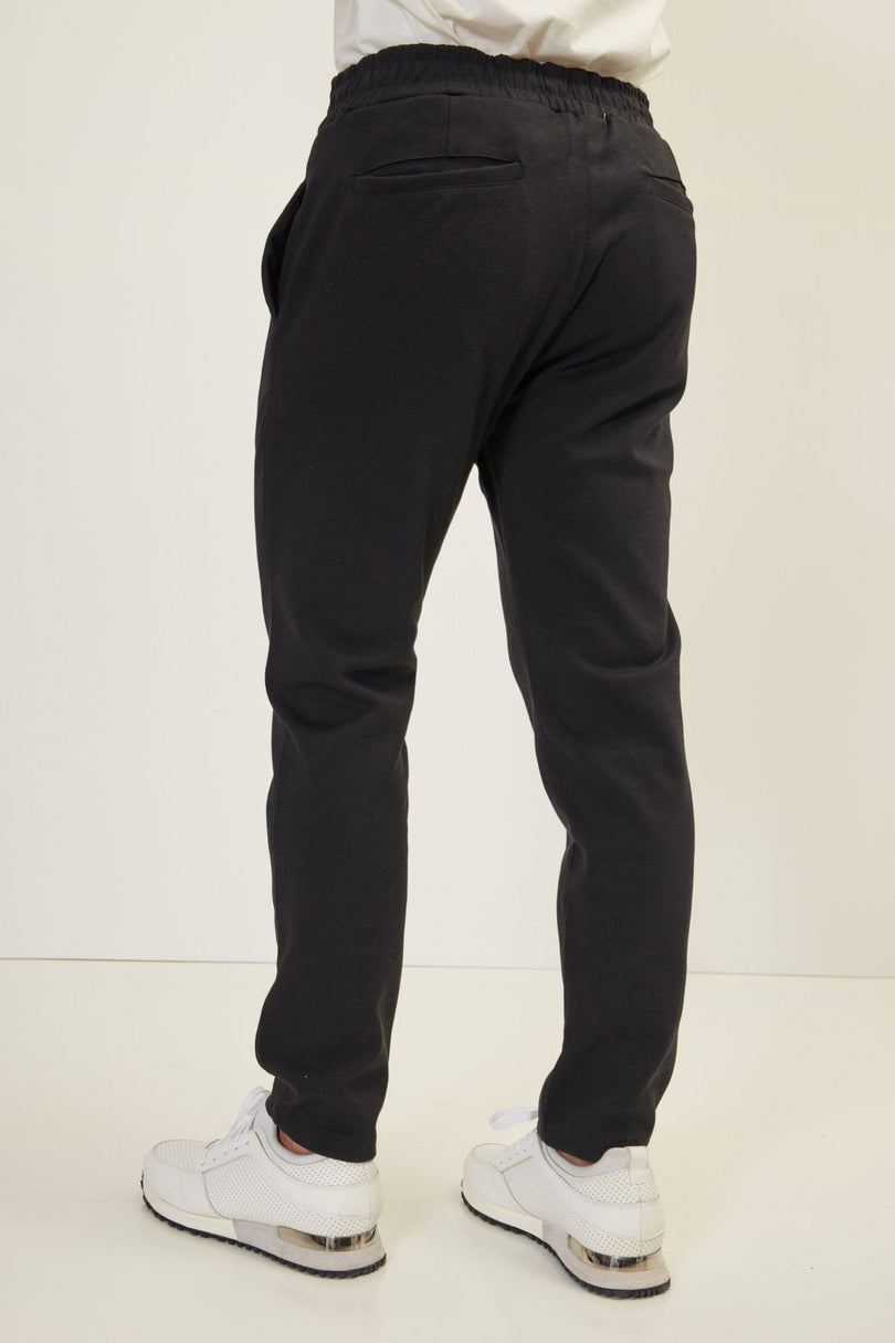 Men's Drawstring Joggers - Black | Ron Tomson