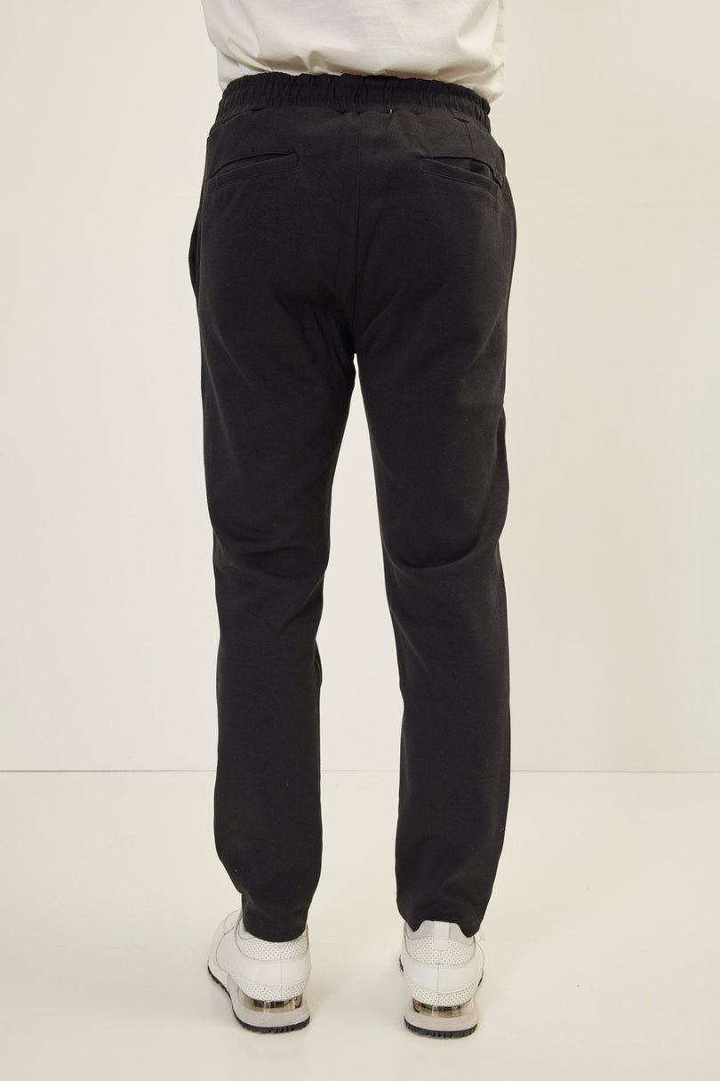 Men's Drawstring Joggers - Black | Ron Tomson