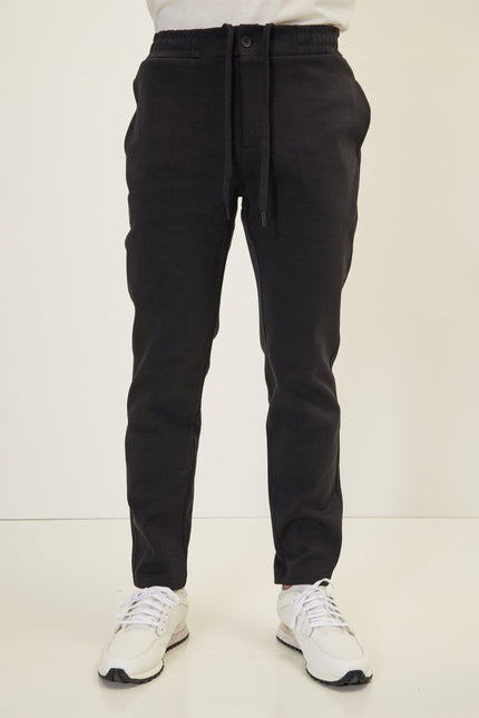 Men's Drawstring Joggers - Black | Ron Tomson