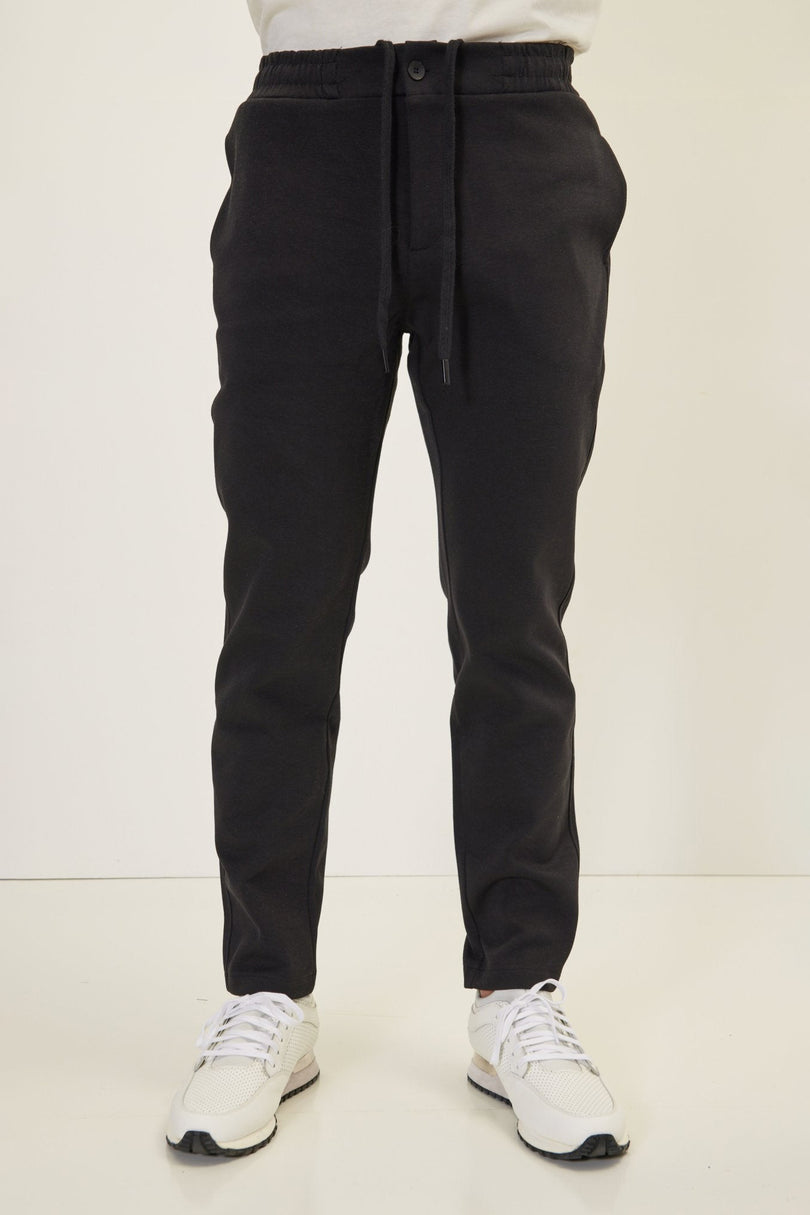 Men's Drawstring Joggers - Black | Ron Tomson