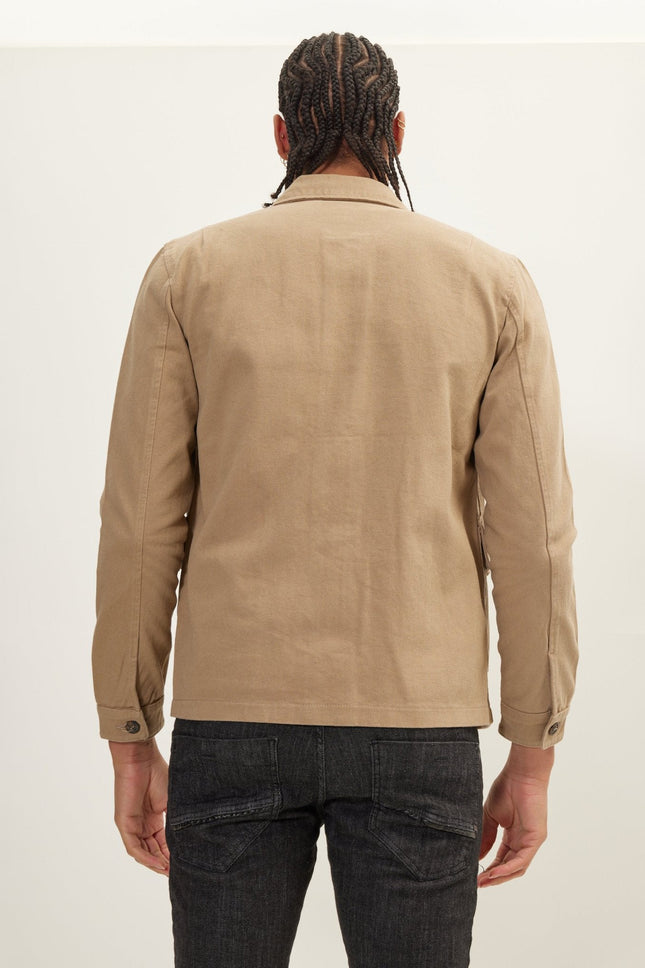 Men's Canvas Chore Coat - Camel | Ron Tomson