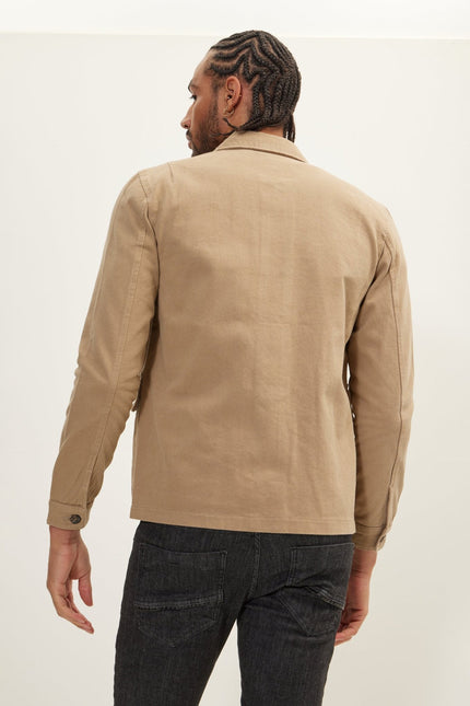 Men's Canvas Chore Coat - Camel | Ron Tomson