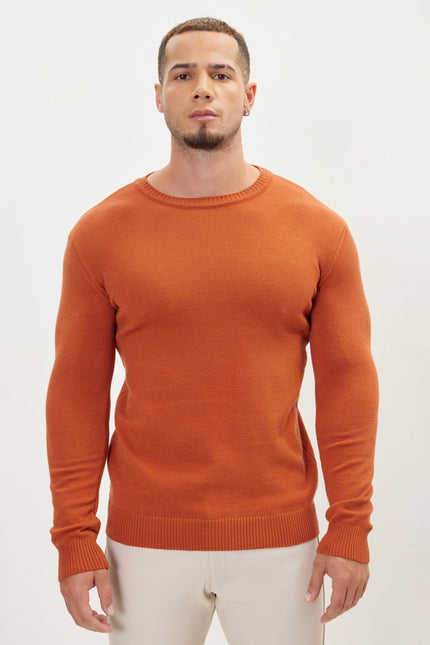 Men's Crew-Neck Sweater - Tile | Ron Tomson