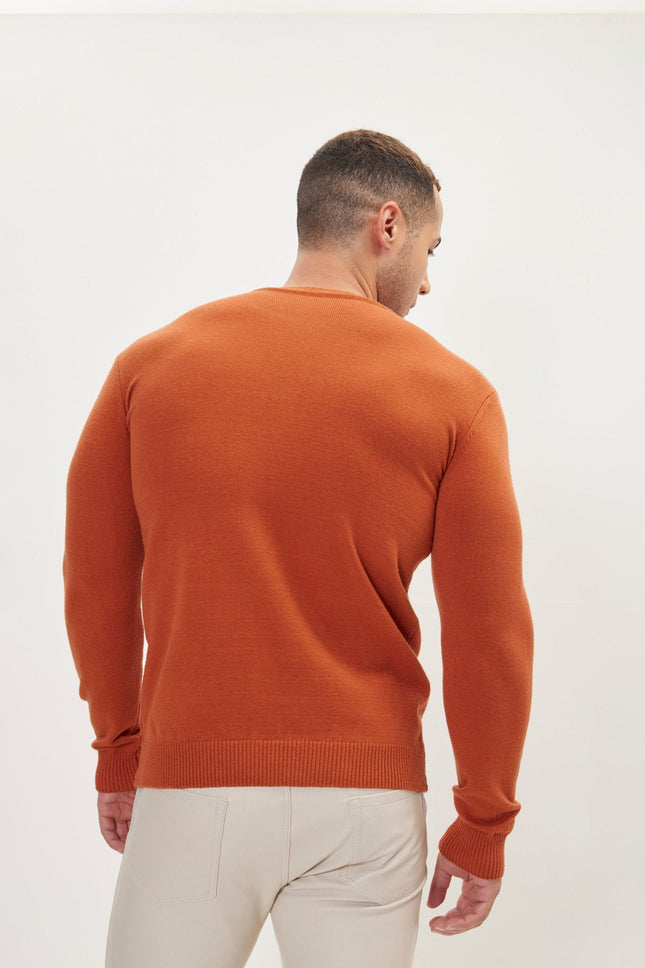 Men's Crew-Neck Sweater - Tile | Ron Tomson