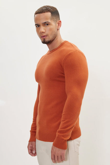 Men's Crew-Neck Sweater - Tile | Ron Tomson