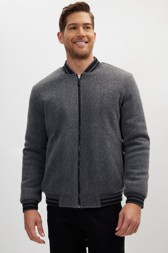 Men's Classic Bomber Jacket - Anthracite | Ron Tomson