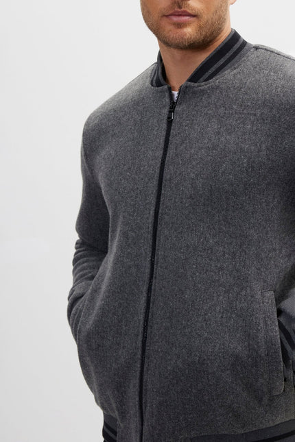 Men's Classic Bomber Jacket - Anthracite | Ron Tomson
