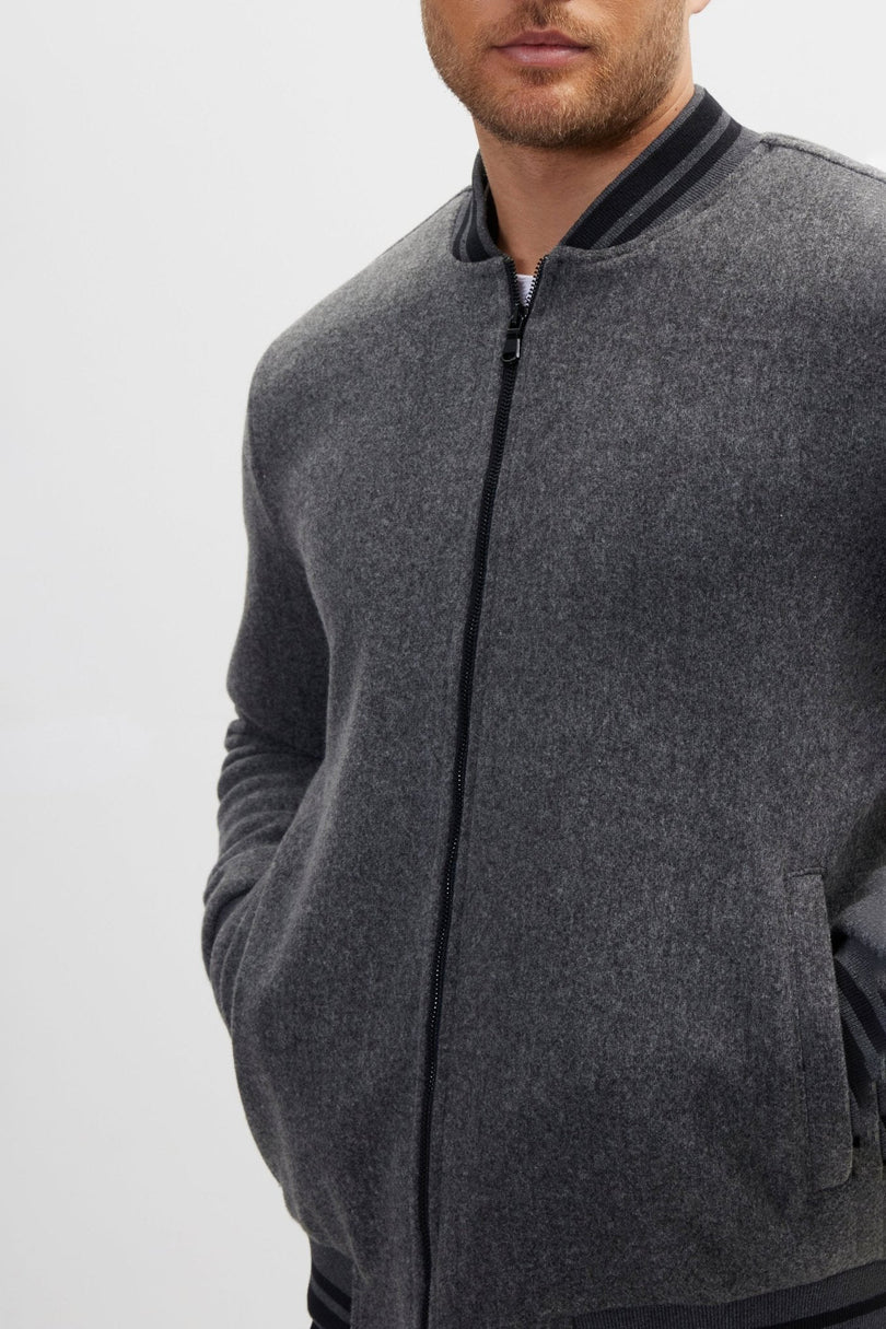 Men's Classic Bomber Jacket - Anthracite | Ron Tomson