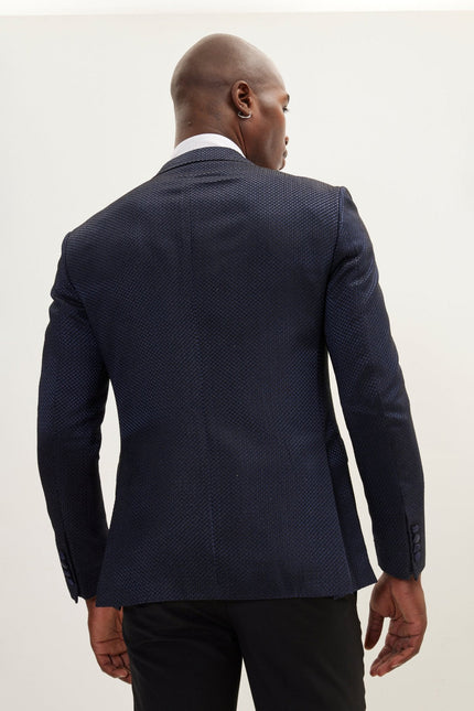 Men's Jacquard Notch Lapel Dinner Jacket | Ron Tomson