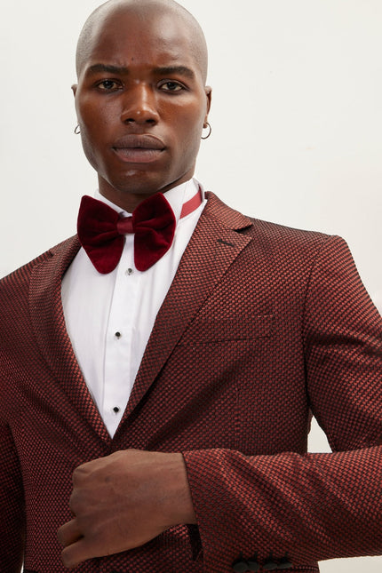 Men's Jacquard Notch Lapel Dinner Jacket | Ron Tomson