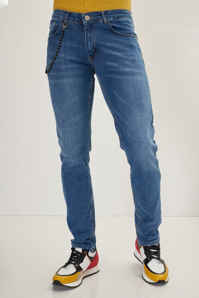 Men's Classic Slim Fit Jean - Blue | Ron Tomson