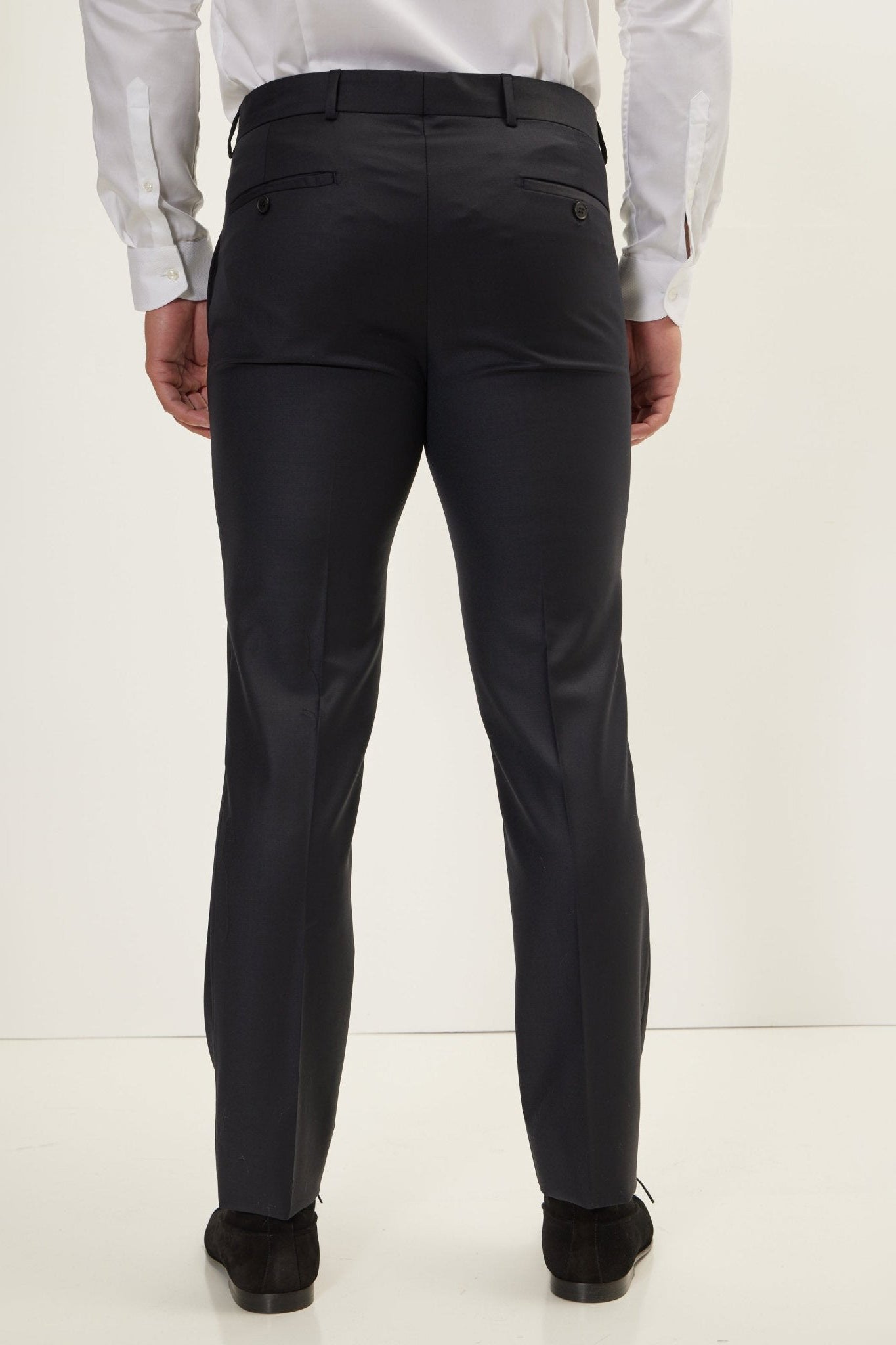 Men's Merino Wool Tuxedo Pants - Black Men's Merino Wool Tuxedo Pants - Black